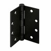 Prime-Line Door Hinge Commercial Smooth Pivot, 4-1/2 in. x 4-1/2 in. w/ Square Corners, Matte Black 3 Pack U 1156483